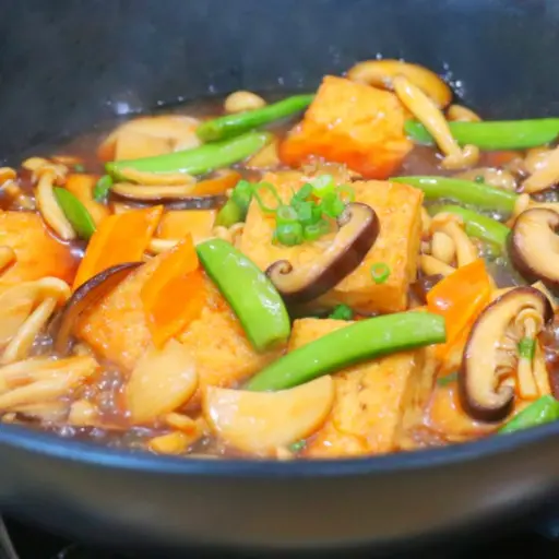 Braised Tofu with Mushrooms